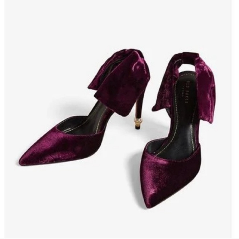 Ted Baker London NWT Velvet Bow Heels